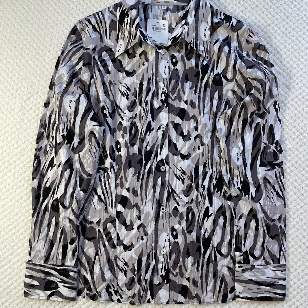 European ERFO, fitted, button-up shirt, cotton, Size 10 (Euro 42)